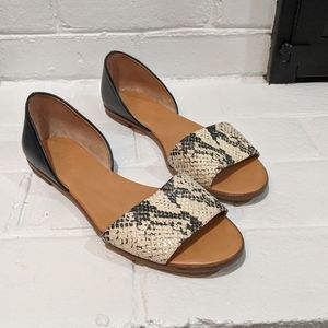 J.Crew Factory Morgan snakeskin print flats